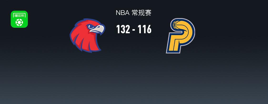立博官网-NBA战报：老鹰132-116步行者取NBA3连胜，西亚卡姆26分